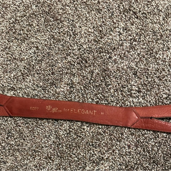 Vintage 1980 Razo for Elegant Black Leather Double Belt in a size M - Picture 4 of 6